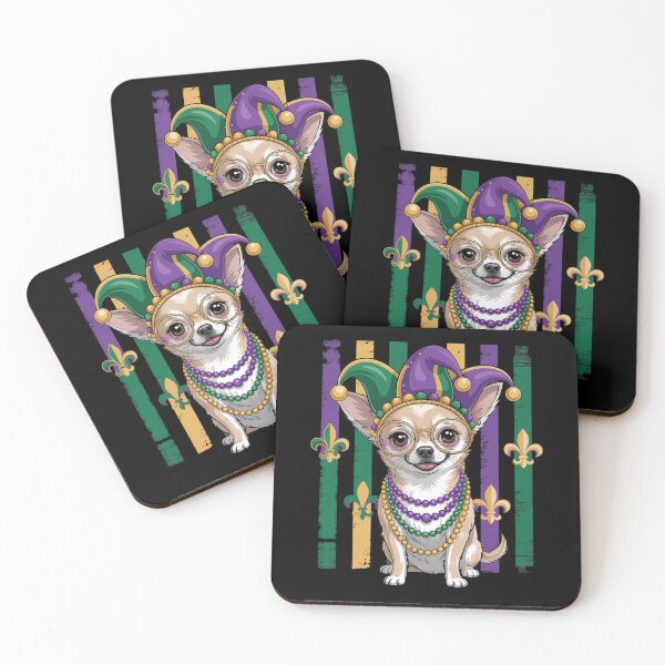 Item preview, Chihuahua Dog Cute Puppy Hat Glass Mardi Gras designed and sold by CruelShadesSt.