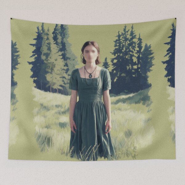 Item preview, Young Woman in Green Dress designed and sold by Kwandry.
