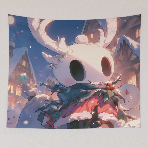 Item preview, Hollow Knight Christmas Snow Man Winter Festive Magical Quiet Snowy Village designed and sold by CarlosBender.