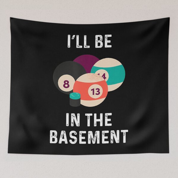 Item preview, I'Ll Be In The Basement Billiards Pool Balls designed and sold by VivanLaurel.