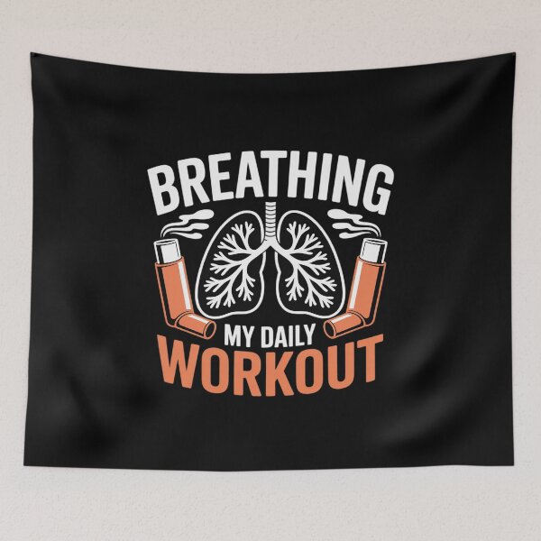 Item preview, Asthma Asthmatic Breathing My Daily Workout designed and sold by velltoons.