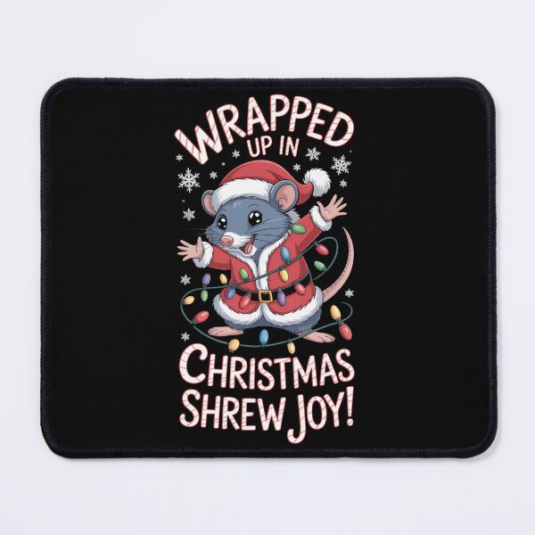Item preview, wrapped up in Christmas Shrew T-Shirt – Kawaii Holiday Mouse Design, Funny Winter Animal Tee, Cute Xmas Gift Idea for Kids & Adults designed and sold by kaka8888.
