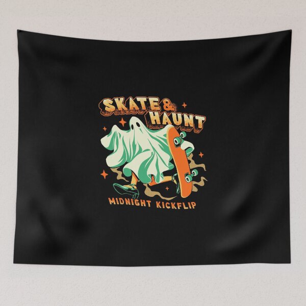 Item preview, Skate & Haunt – Midnight Kickflip Ghost designed and sold by Pupung oktavian.