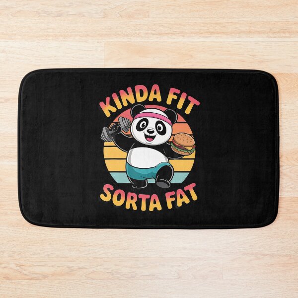 Item preview, Kinda Fit Sorta Fat Funny Gym Cute Panda designed and sold by SarahLeanne1.