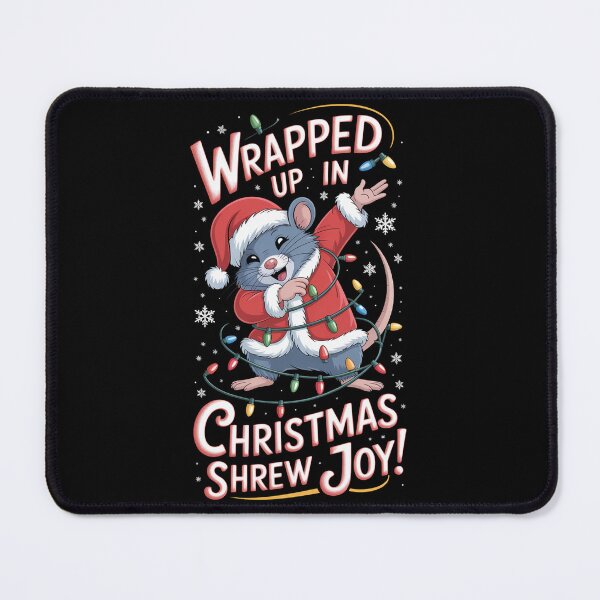 Item preview, wrapped up in Christmas Shrew T-Shirt – Kawaii Holiday Mouse Design, Funny Winter Animal Tee, Cute Xmas Gift Idea for Kids & Adults designed and sold by kaka8888.