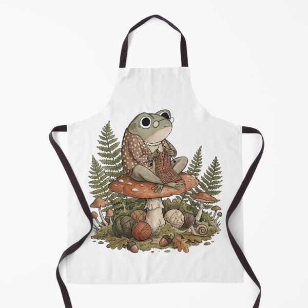 Item preview, Cottagecore Frog Knitting Shirt Cute Mushroom Woodland Aesthetic Tee - Nature Lover Gift designed and sold by bendypraetor0f.