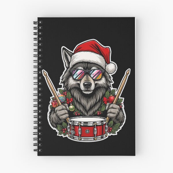 Item preview, Christmas Wolf Drummer | Holiday Beat Howler designed and sold by ColorSplash123.
