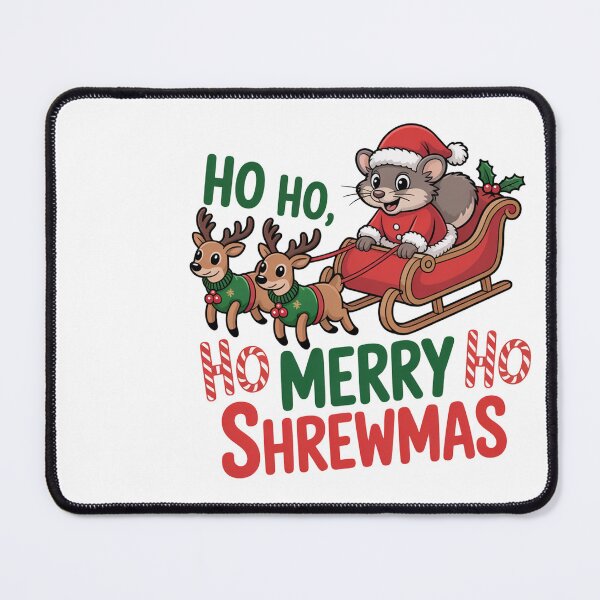 Item preview, ho ho ho Christmas Shrew T-Shirt – Kawaii Holiday Mouse Design, Funny Winter Animal Tee, Cute Xmas Gift Idea for Kids & Adults designed and sold by kaka8888.
