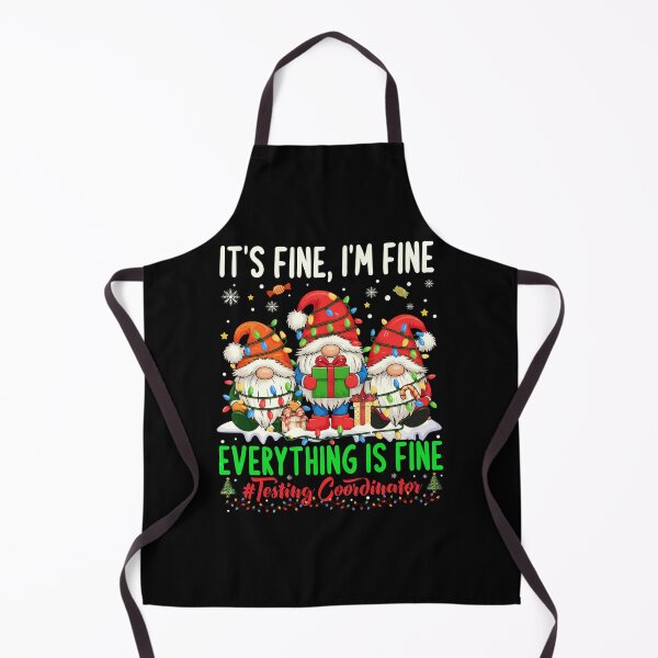 Item preview, Testing Coordinator Gnome Everything Is Fine Funny Christmas designed and sold by PrettyInk.
