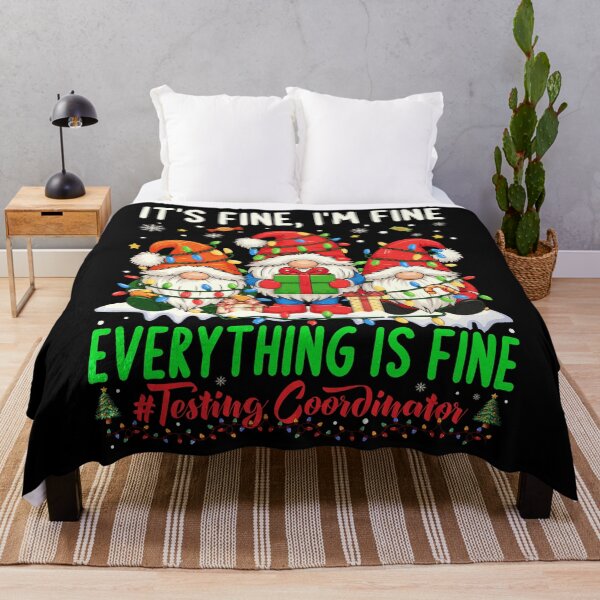 Item preview, Testing Coordinator Gnome Everything Is Fine Funny Christmas designed and sold by PrettyInk.