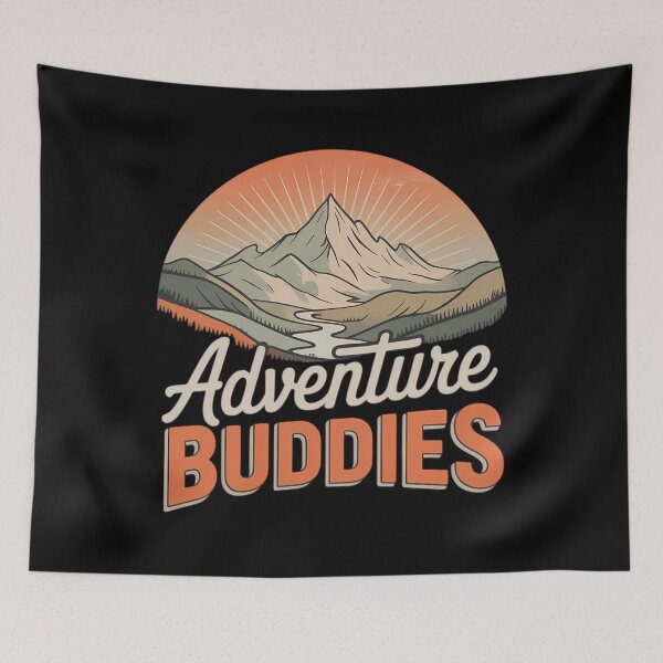 Item preview, Adventure Buddies Couples Funny Hiking Adventure Mountains designed and sold by AsteriskDatBArt.