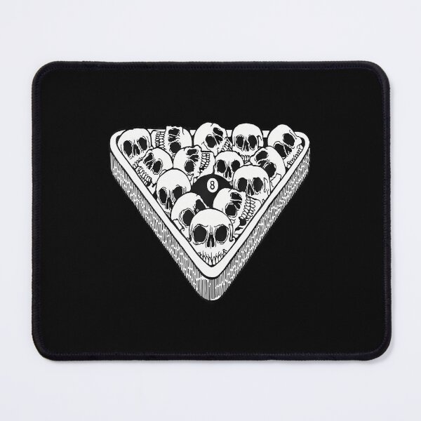 Item preview, 8 Ball Billiards Skull Blackwork Flash designed and sold by RosaliaAmber.