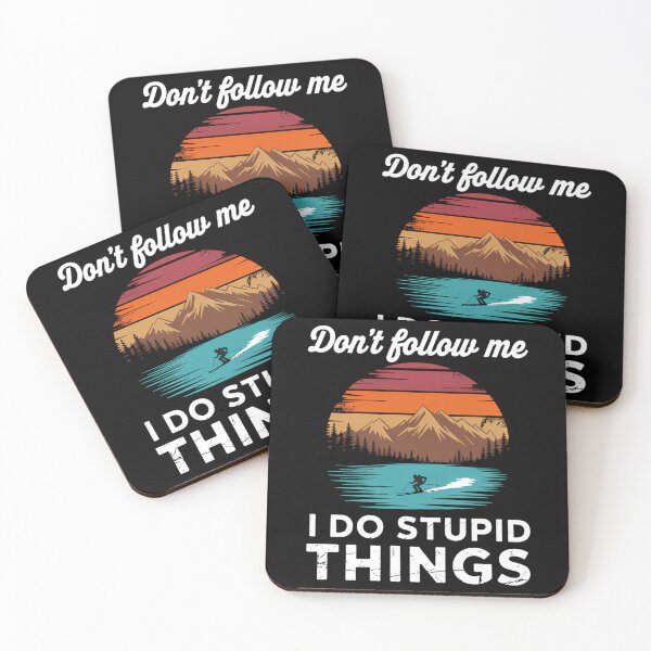 Item preview, don't follow me i do stupid things Skiing Ski designed and sold by AsteriskDatBArt.