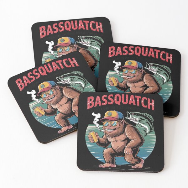 Item preview, Bassquatch Sasquatch Mens Bass Fishing 80's Bigfoot  designed and sold by CombatTask.