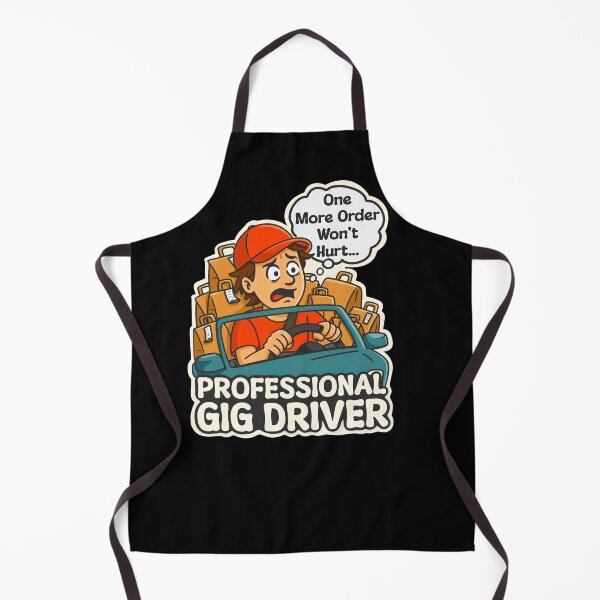 Item preview, Professional Gig Driver Sticker • Funny Delivery Driver Gift • Gig Worker Humor  • Overworked Courier Cartoon Sticker designed and sold by McGeorgeApparel.