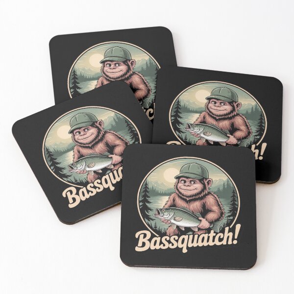 Item preview, Bassquatch! Bass Fisherman Sasquatch Bigfoot Fishing  designed and sold by CombatTask.