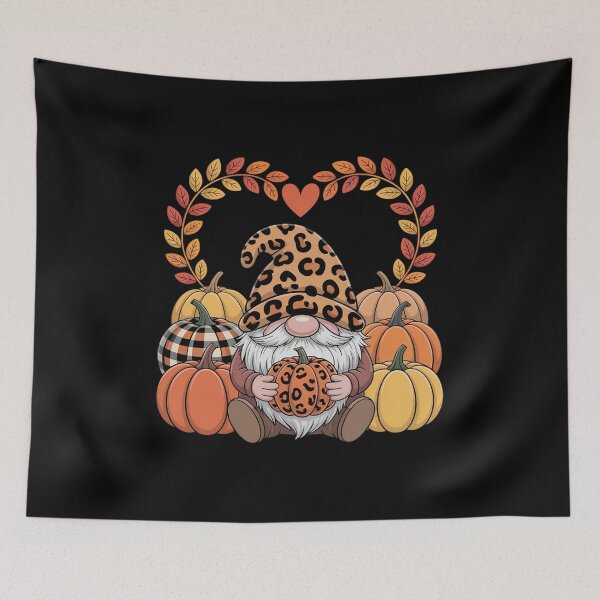 Item preview, Autumn Fall Gnomes Pumpkin And Hearted Tree designed and sold by FndPardaL.