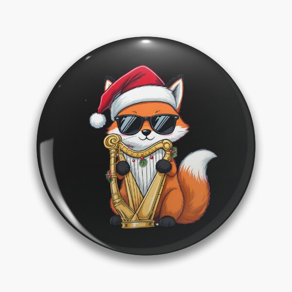 Item preview, Christmas Fox Harp Player | Festive Star Harp Fox designed and sold by ColorSplash123.