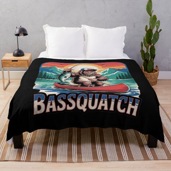 Item preview, Bassquatch! Bass Fishing Sasquatch 80s Fisherman  designed and sold by CombatTask.