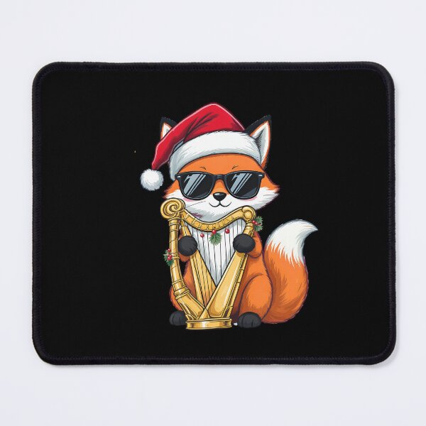 Item preview, Christmas Fox Harp Player | Festive Star Harp Fox designed and sold by ColorSplash123.