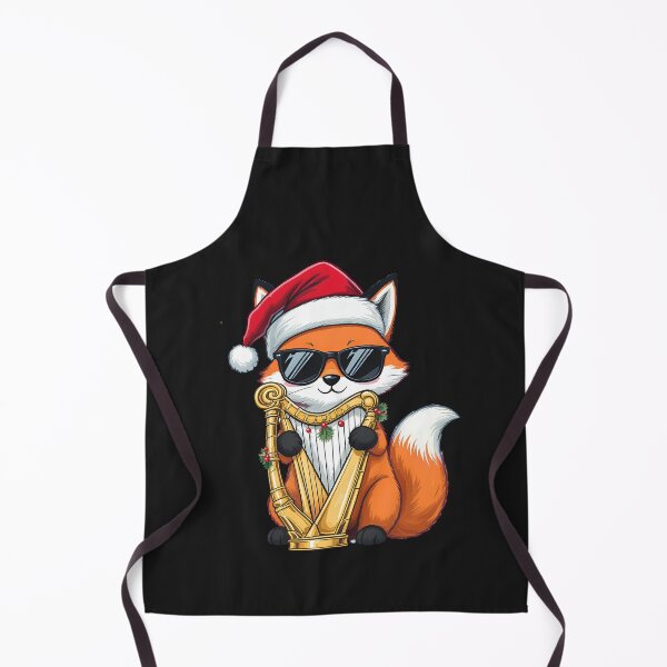 Item preview, Christmas Fox Harp Player | Festive Star Harp Fox designed and sold by ColorSplash123.