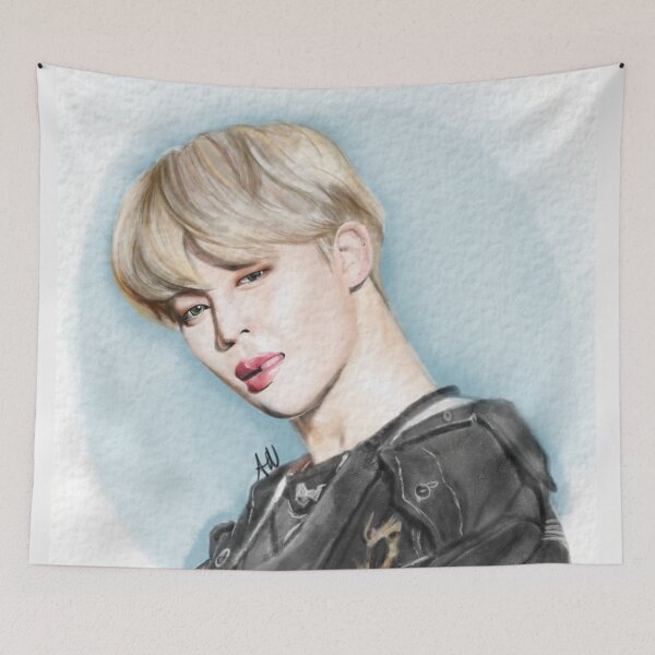 Item preview, Park Jimin - Digital Watercolor painting designed and sold by pradallina.