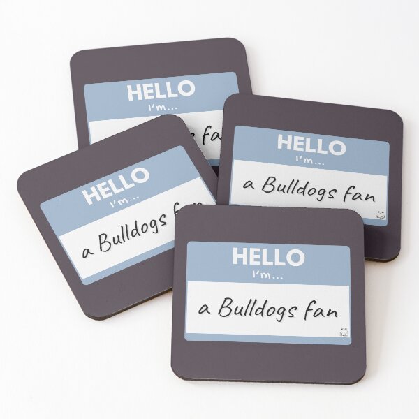 Item preview, Hello I’m a Bulldogs Fan – Blue designed and sold by buglevel.
