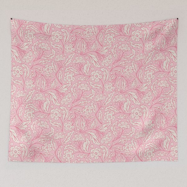 Item preview, Vintage hand-drawn garden florals - Pastel pink designed and sold by Illustrated by Nat.