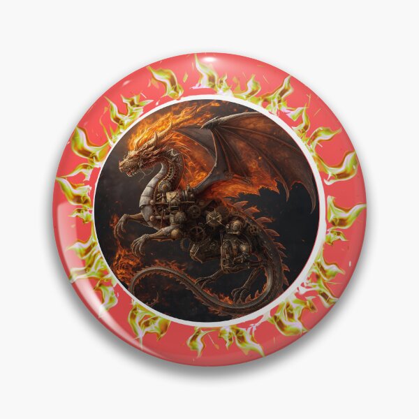 Item preview, Fire dragon with mechanical  details designed and sold by BandGTees.