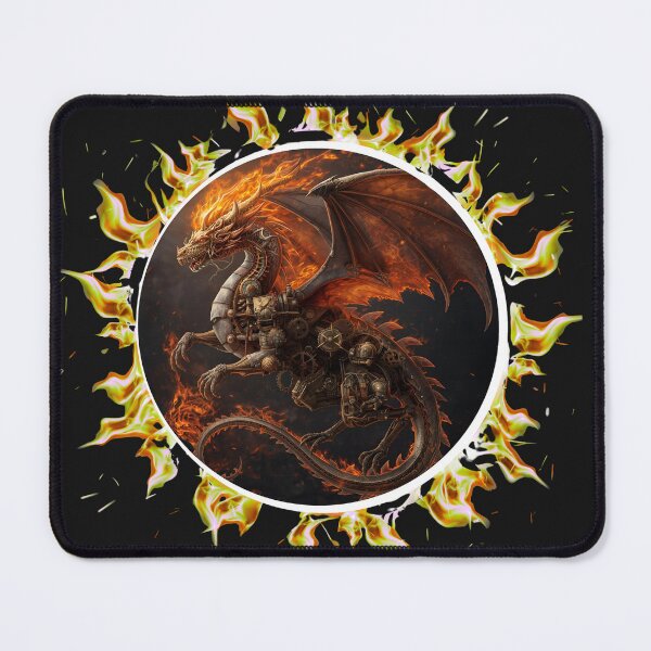 Item preview, Fire dragon with mechanical  details designed and sold by BandGTees.