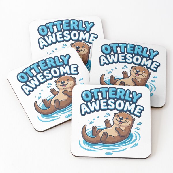 Item preview, Otterly Awesome Cute Floating Otter Pun designed and sold by Quillway.