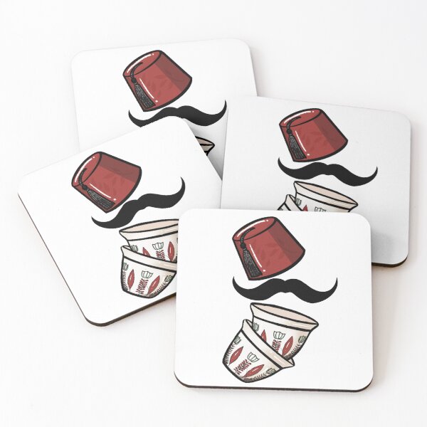 Item preview, Lebanese Tarboosh & Coffee Cups – Minimal Nostalgic Art designed and sold by BlebneneArt.