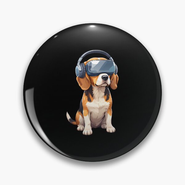 Item preview, Cute Beagle Dog Gamer In Virtual Reality Headset designed and sold by MarionCharleen.