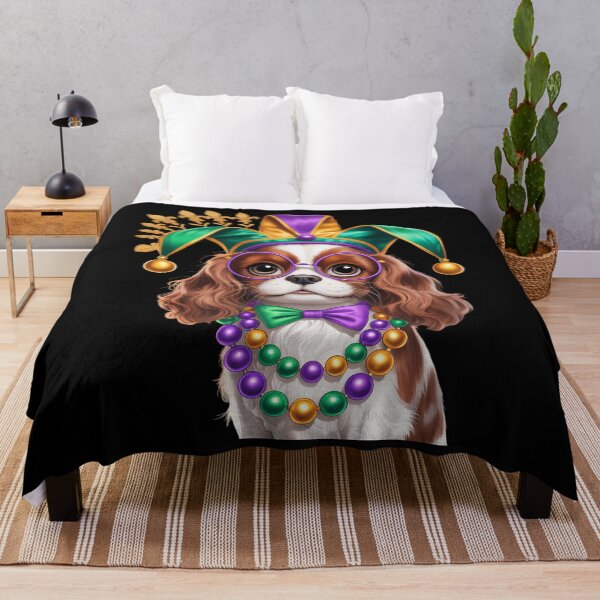 Item preview, Cocker Spaniel Dog Cute Puppy Hat Glass Mardi Gras Beads designed and sold by AsteriskDatBArt.
