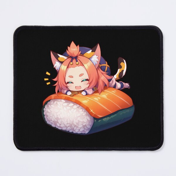 Item preview, Diona Genshin Impact Game Girl Kawaii Chibi Sushi Roll designed and sold by CarlosBender.
