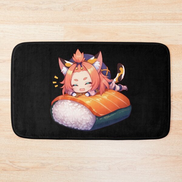 Item preview, Diona Genshin Impact Game Girl Kawaii Chibi Sushi Roll designed and sold by CarlosBender.