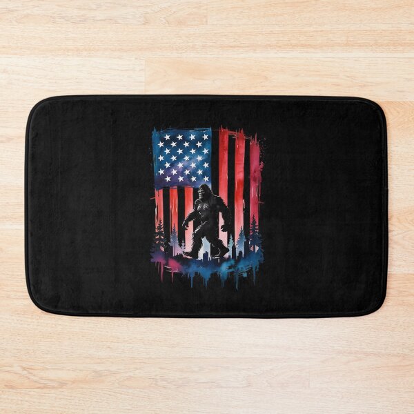 Item preview, Big Foot Bigfoot Sasquatch American Flag Patriotic 4th July  designed and sold by PowAcademy.