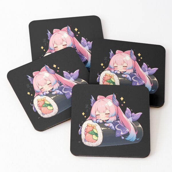 Item preview, Sangonomiya Kokomi Sushi Fantasy Genshin Impact Kawaii Chibi Anime Girl designed and sold by CarlosBender.