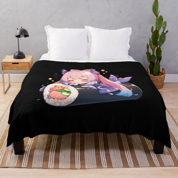 Item preview, Sangonomiya Kokomi Sushi Fantasy Genshin Impact Kawaii Chibi Anime Girl designed and sold by CarlosBender.