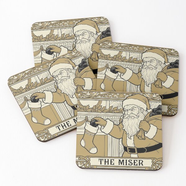 Item preview, The Miser Angry Santa Claus Tarot Card designed and sold by ScáthSolasLife.