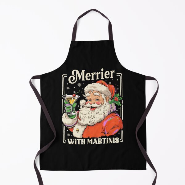 Item preview, Merrier With a Martini Merry Coquette Christmas Cocktail Santa designed and sold by PrettyInk.