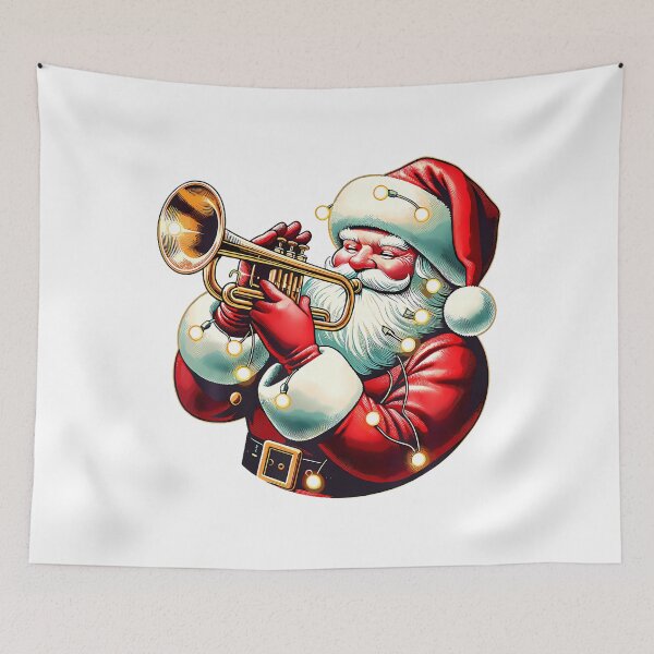 Item preview, Santa Playing Trumpet Funny Trumpet Playing Musical Santa designed and sold by DeborahCarolyn.