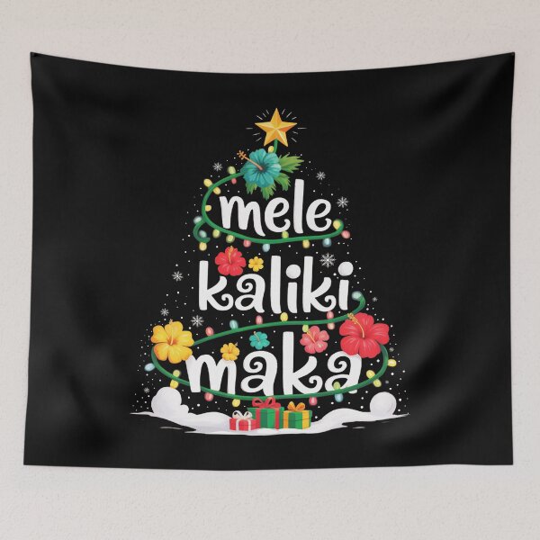 Item preview, Mele Kalikimaka Hawaiian Christmas Hawaii Christmas Tree designed and sold by MackenzieBin.