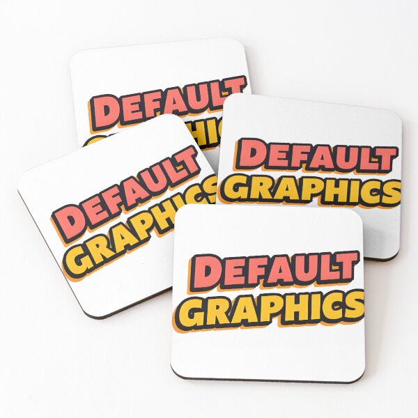 Item preview, Bold Retro Typography Sign Reading Default Graphics in Bright Pink and Orange on Black Background designed and sold by KanDa-Shop.