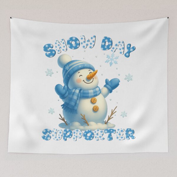 Item preview, Snow Day Supporter Cute Snowman Snowflake Christmas Xmas Kid designed and sold by DeborahCarolyn.