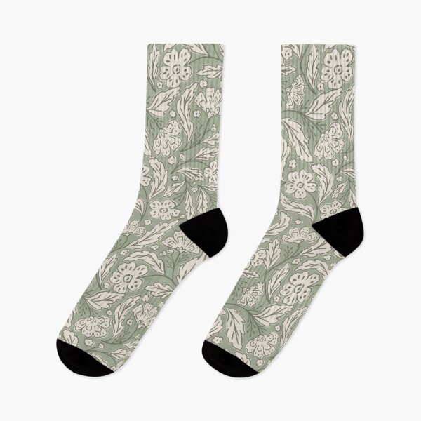 Item preview, Vintage hand-drawn garden florals - Sage green designed and sold by Illustrated by Nat.