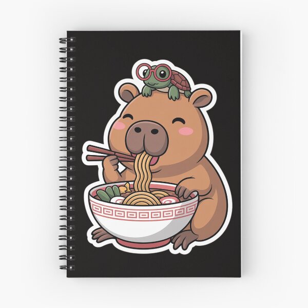 Item preview, Cute Capybara and Turtle Backpack Ramen Kawaii Capibara Girl designed and sold by margaridroso.