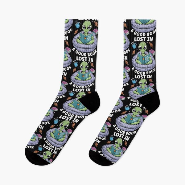 Item preview, Bookworm Sci Fi Reader Lost In Books Nerd Alien Reading designed and sold by EstherDiane.