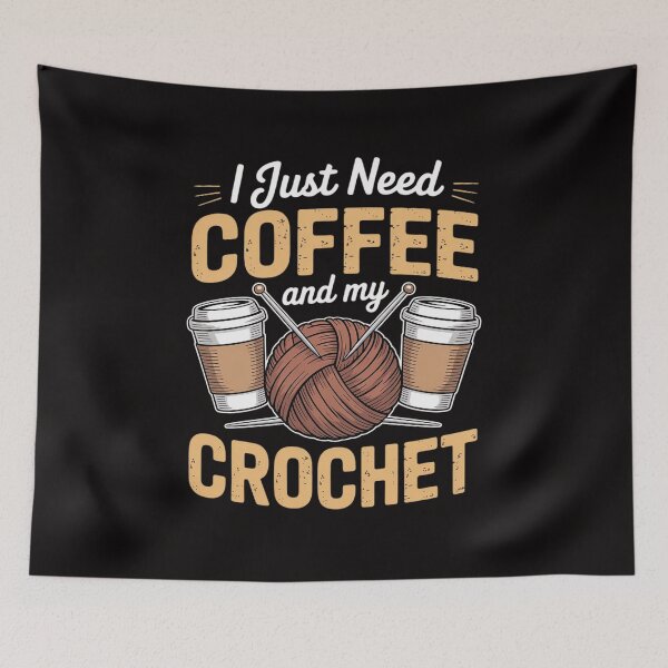 Item preview, Cute Crochet I Just Need Coffee and My Crochet designed and sold by margaridroso.