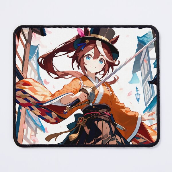 Item preview, Elegant Tokai Teio Uma Musume Pretty Derby Anime Girl Sword Kimono Bloom designed and sold by CarlosBender.